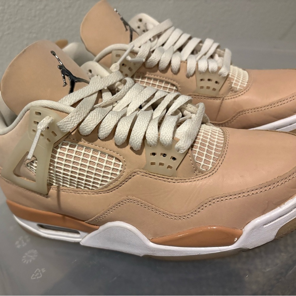 Jordan Women's Sneakers in Tan and White - Picture 2 of 12